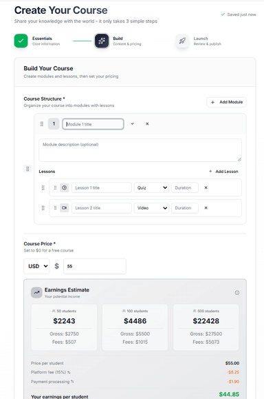Course Management - Manage your courses with 4,295 enrollments