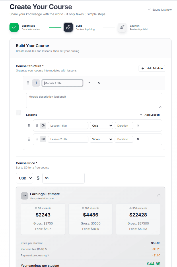 Course Management - Manage your courses with 4,295 enrollments